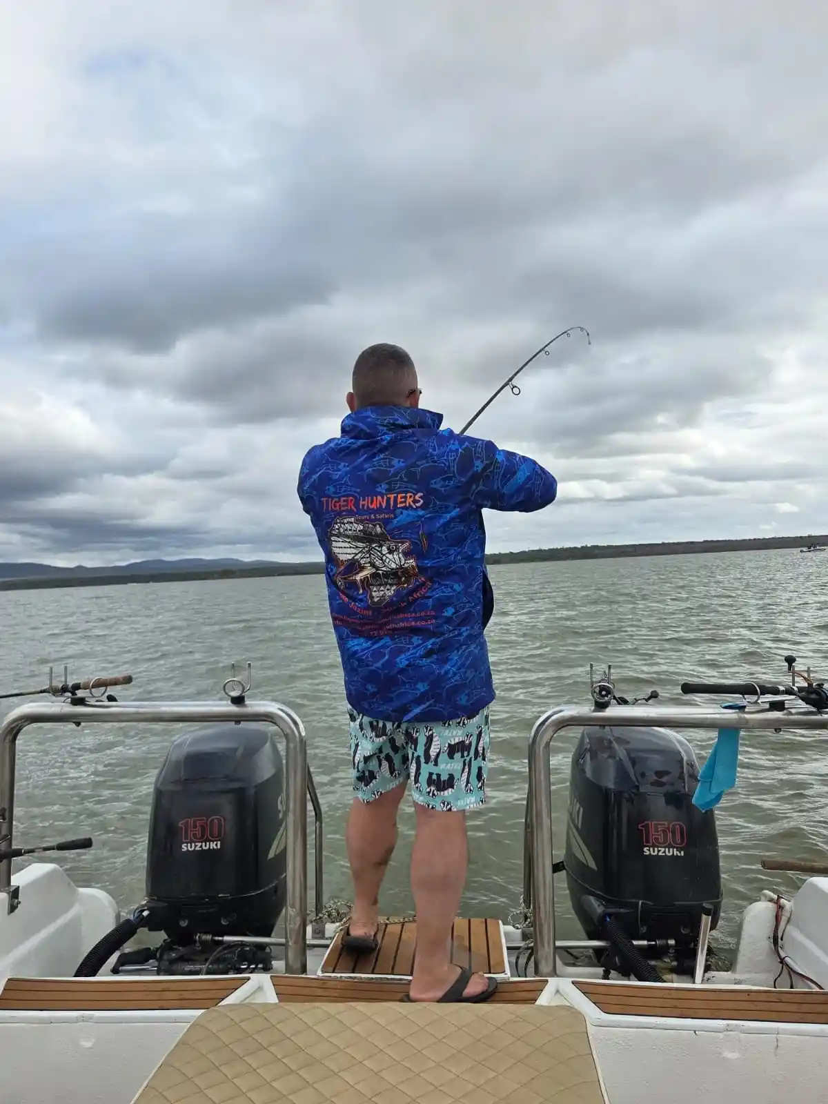 Angler casting on Lake Jozini during a custom fishing trip